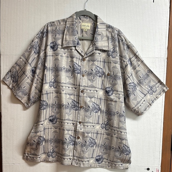 Feiss Men's Hawaiian Short Sleeve Button Down Shirt 100% Silk Size XXL - Picture 1 of 14